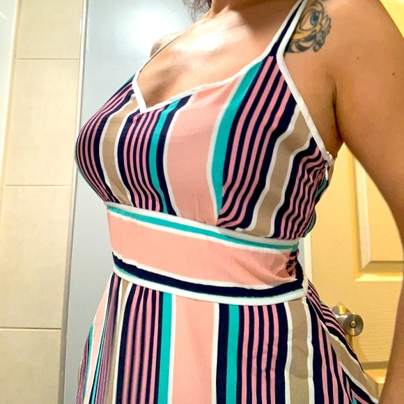 Beautiful Pink Striped Dress - Picture 2 of 6